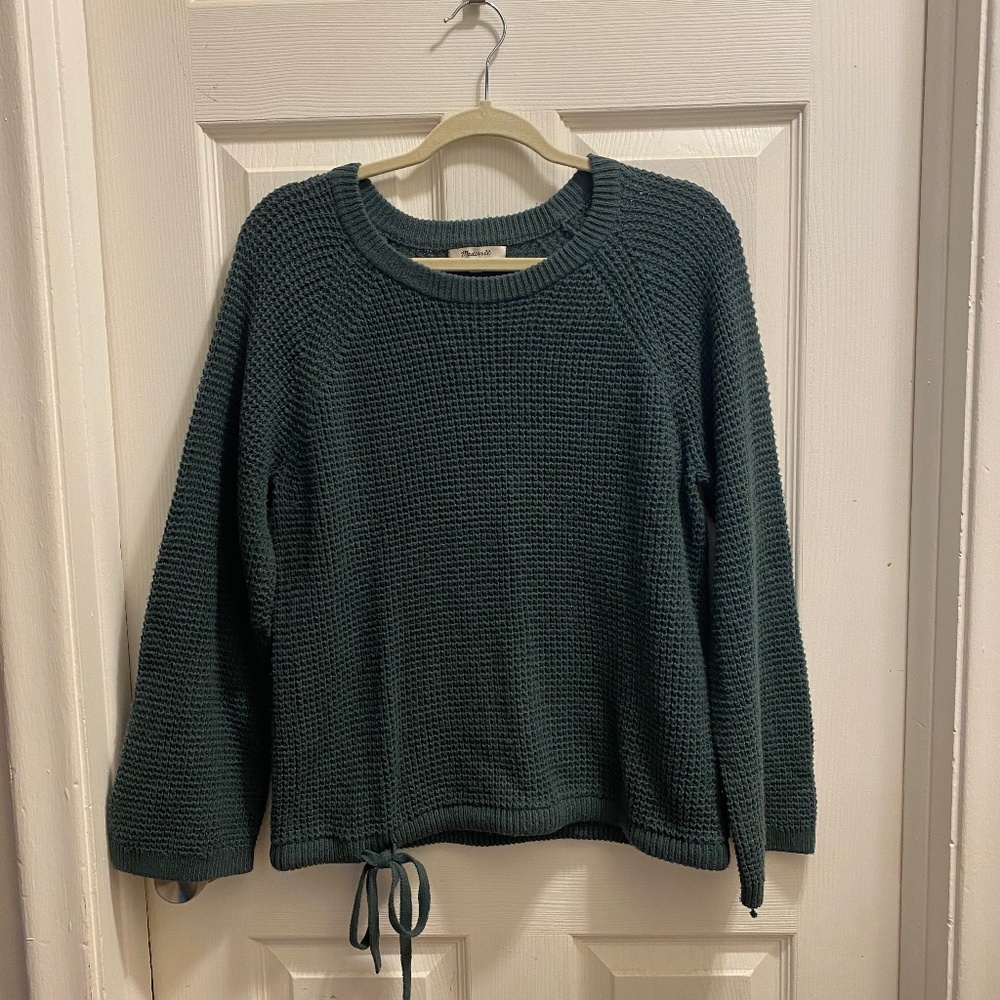 Madewell Wafflestitch Drawstring Sweater - Medium